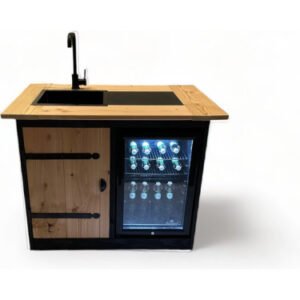 Buitenkeuken Lage | 68 Liter Koelkast | Met Wasbak | Douglas Hout
