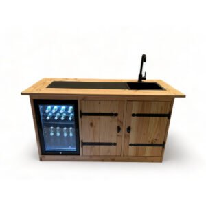 Buitenkeuken Wolfsburg | 68 Liter Koelkast | Met Wasbak | Douglas Hout
