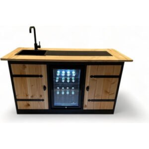 Buitenkeuken Salzbergen | 68 Liter Koelkast | Met Wasbak | Douglas Hout