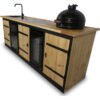 Buitenkeuken Dortmund | 68 Liter Koelkast | Met Wasbak | + Kamado BBQ