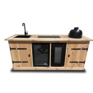 Buitenkeuken Munchen | 68 Liter Koelkast | Met Wasbak | + Kamado BBQ