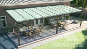 Moderne terrasoverkapping Gumax® Glass Line
